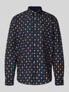 Montego Regular Fit Freizeithemd mit Weihnachtsmotiv Dunkelblau