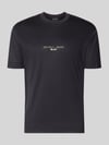 Emporio Armani T-Shirt mit Label-Print Dunkelblau