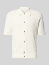Tiger of Sweden regular fit poloshirt met structuurpatroon model 'ARAAWEN' Offwhite