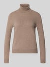 Christian Berg Woman Regular Fit Rollkragenpullover aus reinem Kaschmir Mud Melange