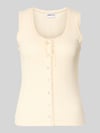 Jake*s Casual Trägertop mit Rundhalsausschnitt und Knopfleiste Beige
