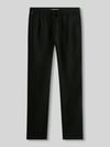 Tommy Hilfiger Chino o kroju tapered z mieszanki lnu ze ściągaczem w pasie model 'HARLEM' Czarny