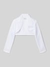 Weise Bolero mit Stehkragen Weiss