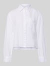 Marc O'Polo Relaxed Fit Hemdbluse aus reinem Leinen Weiss
