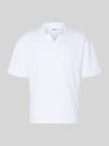 ONLY & SONS Boxy Fit Poloshirt aus Baumwoll-Mix Modell 'CASPIAN AIRLEX' Weiss