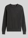 Tommy Hilfiger Sweter o kroju regular fit z mieszanki bawełny i kaszmiru Antracytowy melanż
