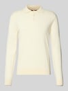 Cruna Strickpolo aus reiner Wolle Offwhite
