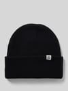 MSCH Copenhagen Beanie van wol met labelpatch Zwart