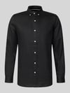 Scotch & Soda Regular Fit Leinenhemd mit Button-Down-Kragen Black