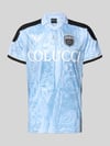 COLUCCI Slim Fit T-Shirt mit Label-Print Hellblau