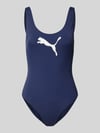 PUMA Kostium kąpielowy z nadrukiem z logo Granatowy