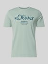 s.Oliver RED LABEL męski t-shirt o kroju regular fit z czystej bawełny Limonkowy