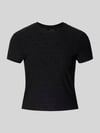 ONLY relaxed fit T-shirt met etskanteffect model 'SMILLA' Zwart