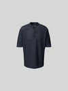 Wood Wood Relaxed Fit Poloshirt in Strick-Optik Blau
