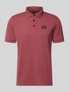 PME Legend Slim Fit Poloshirt mit Logo-Patch Rostrot