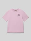 Garcia Regular Fit T-Shirt mit Logo-Print Rosa