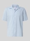 Lindbergh Relaxed Fit Freizeithemd aus Leinen-Baumwoll-Mix Hellblau