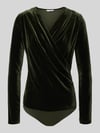 mbyM Body in wikkellook, model 'Lione' Donkergroen