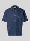 JACK & JONES modern fit jeanshemd met borstzak model 'AUSTIN' Donkerblauw
