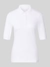 Christian Berg Woman Slim Fit Poloshirt mit Knopfleiste und 1/2-Arm Weiss