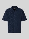 BOSS Orange Regular Fit Freizeithemd aus Baumwoll-Mix Modell 'WE_FLOWER' Marine