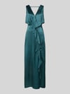 COMMA Midikleid mit V-Ausschnitt Petrol