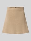 VERO MODA Spódnica mini rozkloszowana z mieszanki wiskozy model ‘SABA’ Piaskowy