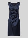 Vera Mont Cocktailjurk met watervalhals Donkerblauw