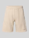 PEGADOR Regular Fit Sweatshorts mit Logo-Stitching Taupe