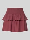 ONLY Ausgestellter Mini-Rock aus Viskose-Leinen-Mix Modell 'GOA' Mauve