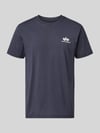 Alpha Industries T-Shirt mit Logo und Rundhalsausschnitt Dunkelblau