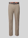 MCNEAL Slim fit chino met riem Beige