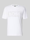 BOSS Green Regular Fit T-Shirt aus Baumwoll-Mix Modell 'TS_GLOBE LOGOPATTERN' Weiss