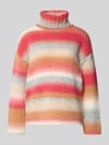 Milano Italy Rollkragenpullover aus Woll-Mix mit Alpaka-Anteil Pink