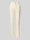 Christian Berg Woman Slim Fit Cordhose im 5-Pocket-Design Ecru