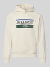 JACK & JONES Hoodie mit Label-Print Modell 'FREDERIKSBERG' Offwhite