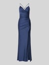 Mascara Abendkleid in Glitzer-Optik Marine