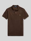 Polo Ralph Lauren Slim Fit Poloshirt aus reiner Baumwolle Dunkelbraun