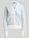 Lauren Ralph Lauren Regular Fit Strickjacke aus reiner Baumwolle Hellblau