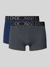 HOM Boxershorts mit elastischem Label-Bund im 2er-Pack Dunkelblau