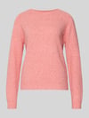 VERO MODA Regular Fit Strickpullover mit Crew Neck Modell 'DOFFY' Koralle Melange