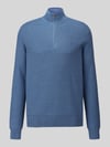 Polo Ralph Lauren Pullover mit Half Zip Troyerkragen Jeansblau