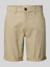Blend Chino-Shorts aus Leinen-Mix Beige