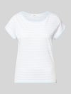 s.Oliver RED LABEL krój regular fit t-shirt z bawełny z cieniowanej przędzy Jasnoniebieski