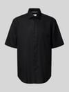 ETERNA Relaxed Fit Freizeithemd im kurzärmeligen Design Black