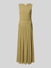 Neo Noir Abendkleid mit Raffungen Modell 'Cludine' Schilf