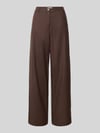 Jake*s Collection Stoffhose mit französischen Eingrifftaschen Dunkelbraun