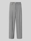 SEDUCTIVE Regular Fit Bundfaltenhose mit Viskose-Woll-Anteil Modell 'SLOANNE' Hellgrau Melange