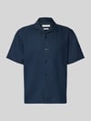 Selected Relaxed Fit Freizeithemd aus Leinen-Baumwoll-Mix Modell 'RLXCLAY' Marine