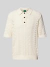 ANNARR Regular Fit Poloshirt mit Knopfleiste Modell 'MANI' Offwhite